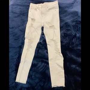 Ripped White Jeans